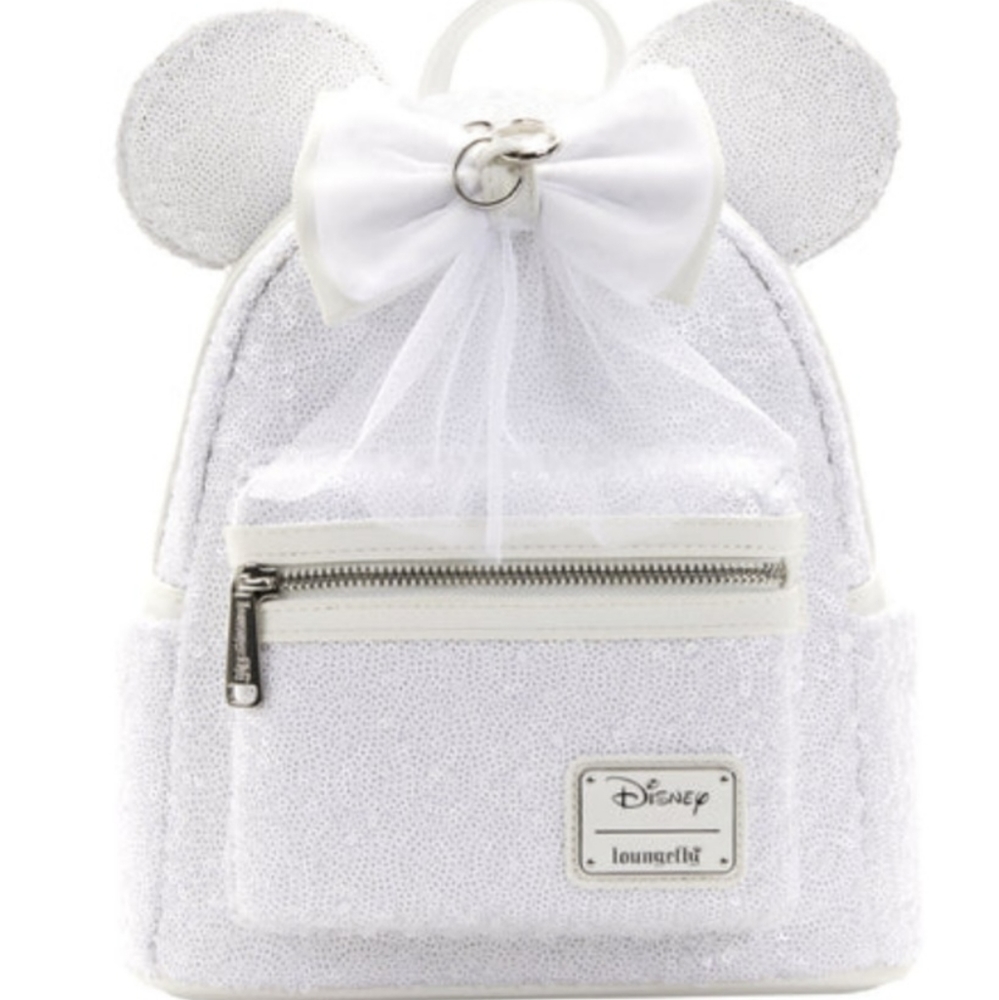 Loungefly Minnie Mouse Sequin Wedding Mini Backpack